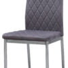 Plush Velvet Dining Chair with Diamond Stitching and Steel Legs (W 42 X D 51 X H 98.5 cm)